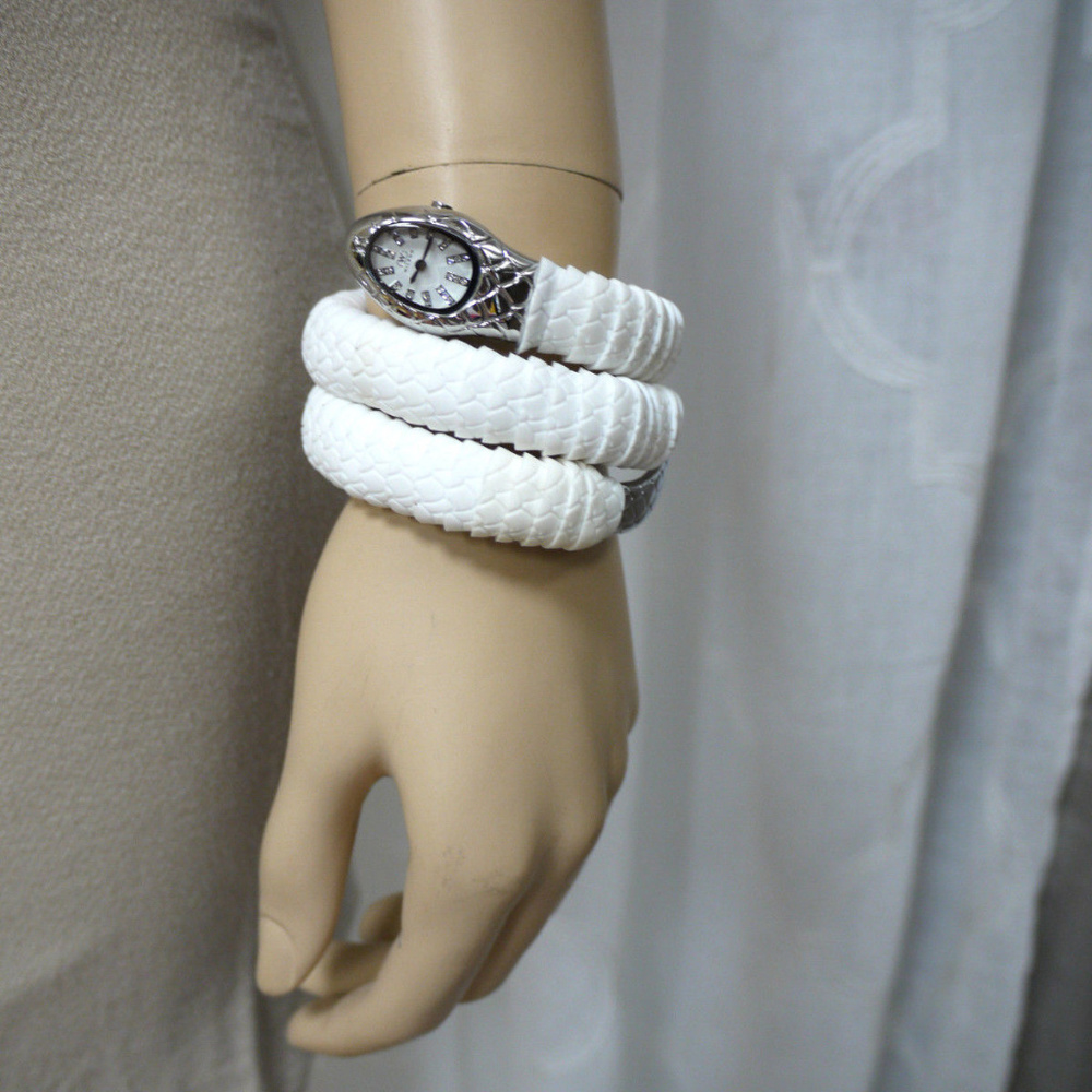 WINTEX MILANO White Silver Rubber Serpent Watch